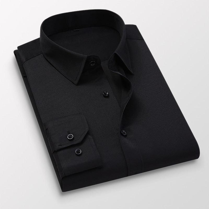 Mænd slim fit elastisk skjorte