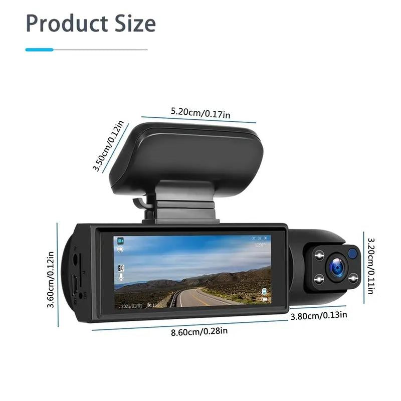 SAKER Dashcam med front og bagkamera