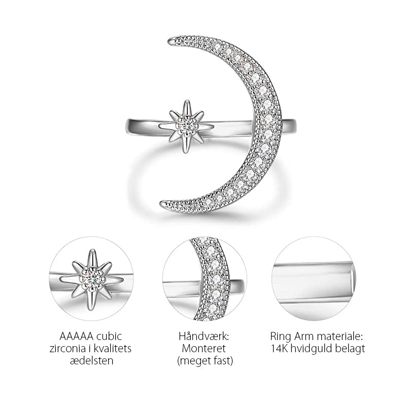 Måne & stjerne ring