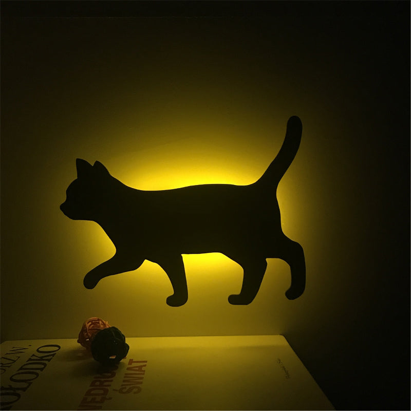 Kattesilhuets Natlampe