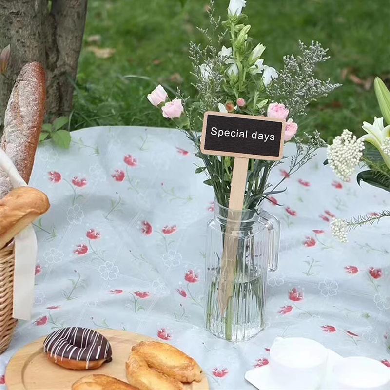 20 stk. miniplanter med trætavle til plantemarkeringer