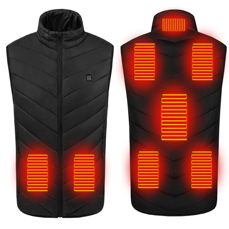 Hurtigtvarmende vest (8 varmelegemer)