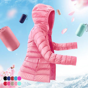 Ultralette dunjakke med andedun