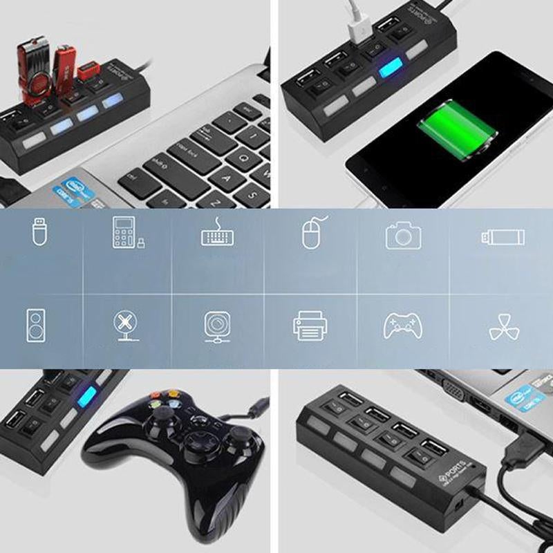 USB-hub med flere porte og høj hastighed