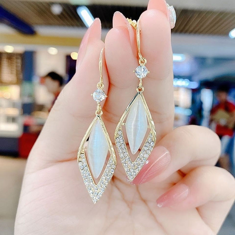 Diamant zirkon mode øreringe