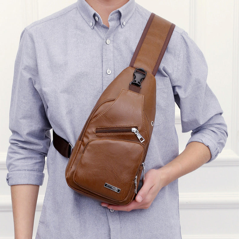Crossbody taske med USB Port (Herre)