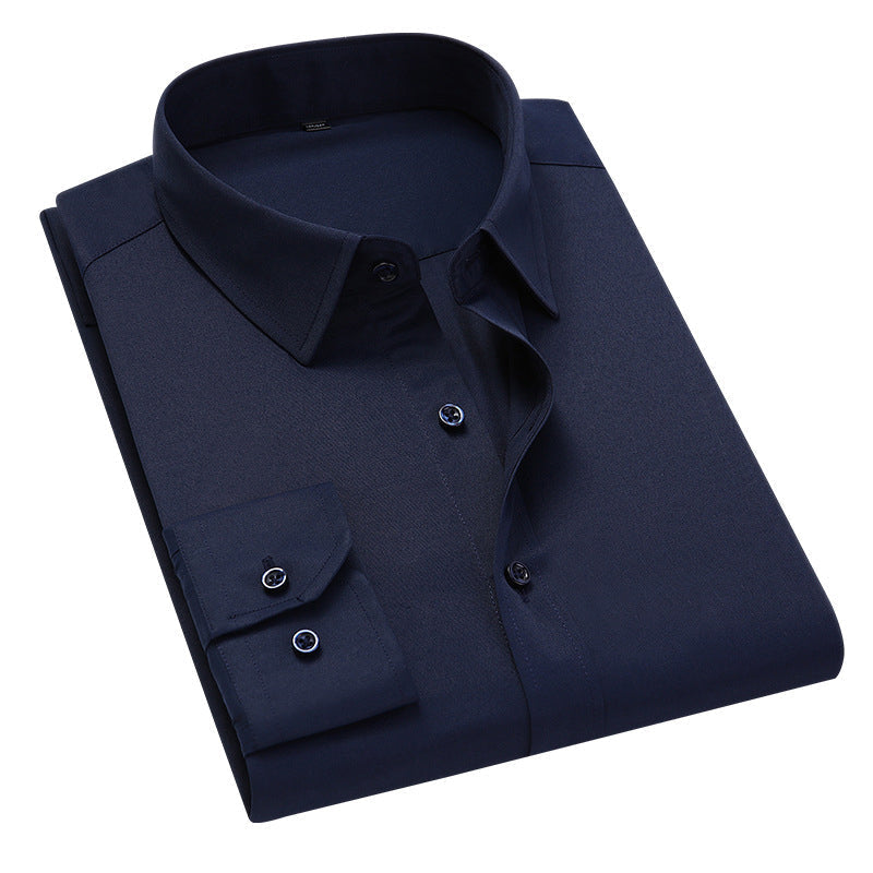 Mænd slim fit elastisk skjorte