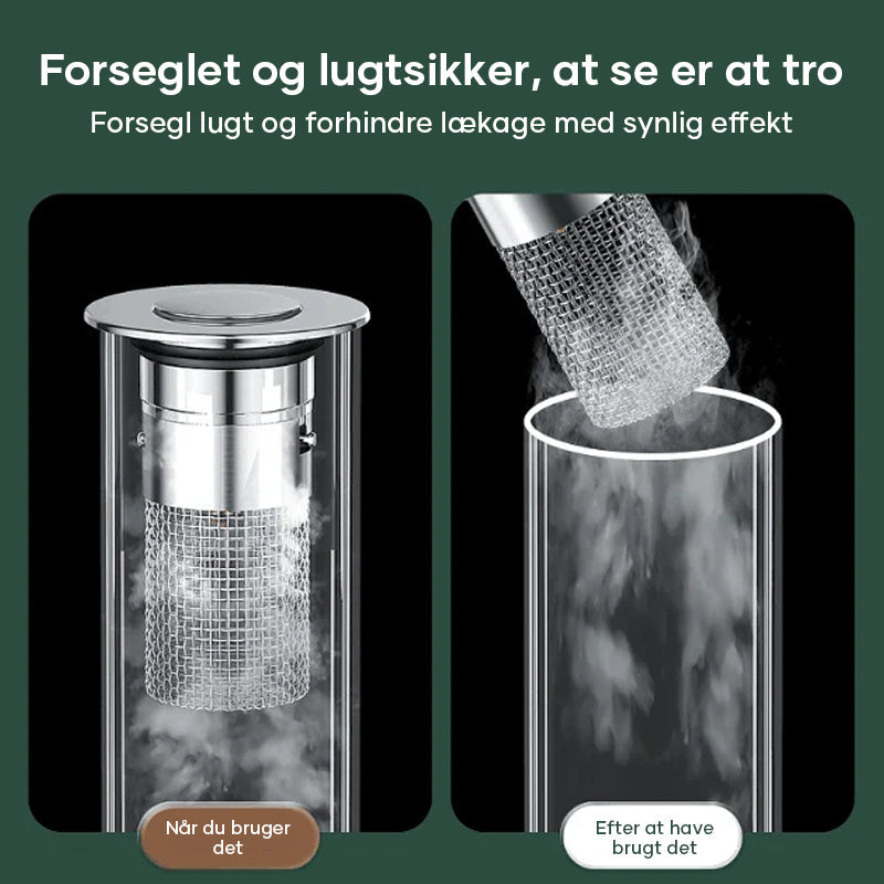 Afløbssi med hårfanger til håndvask