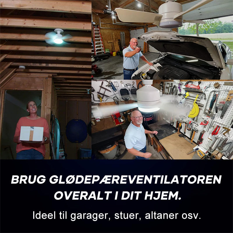 Loftsventilator med lampe