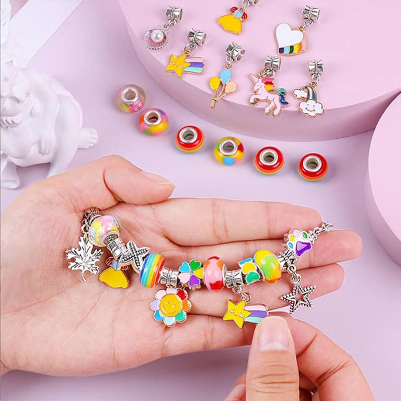 Gør-det-selv håndlavet armbåndsæt med perler til børn