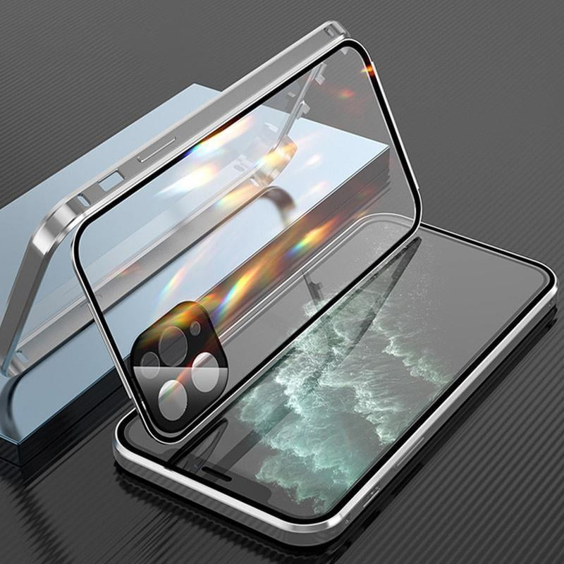 iPhone cover med dobbeltsidet spænde