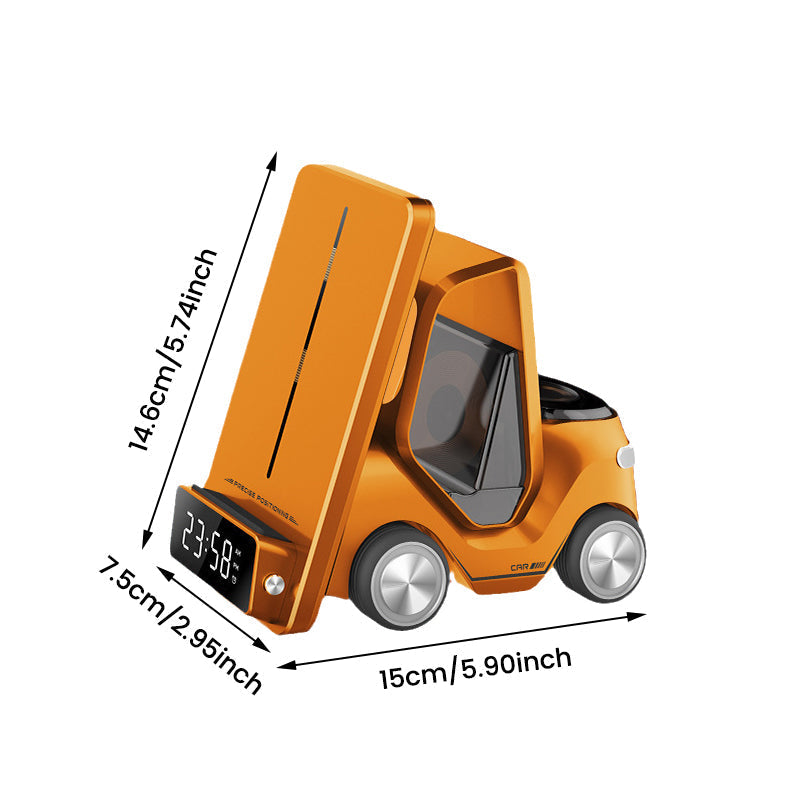 Trådløs hurtigoplader til skrivebordet i gaffeltruck motiv