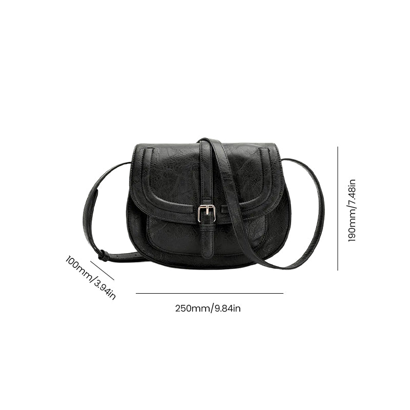 Retro sadelformet crossbody taske