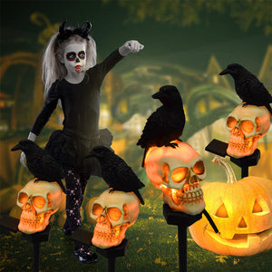 Solcelledrevne Kranie & krage Dekorative Halloweenlys