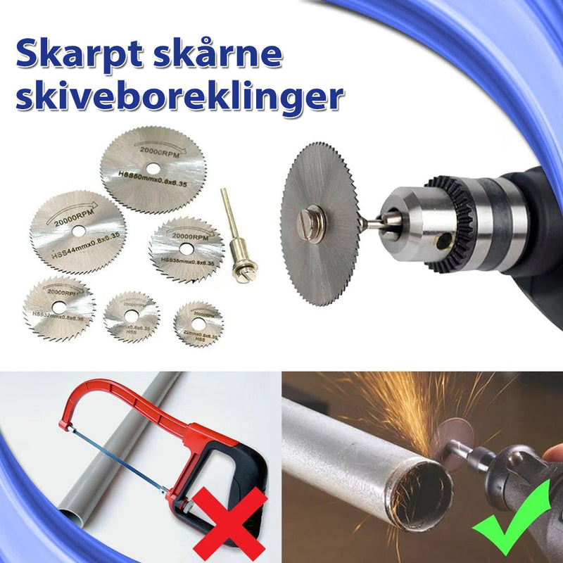 Skiveboreblade og dorn