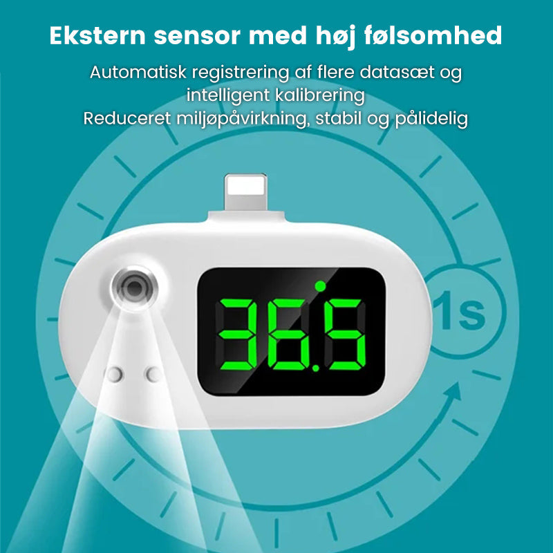 Ikke-kontakt termometer til smarttelefon
