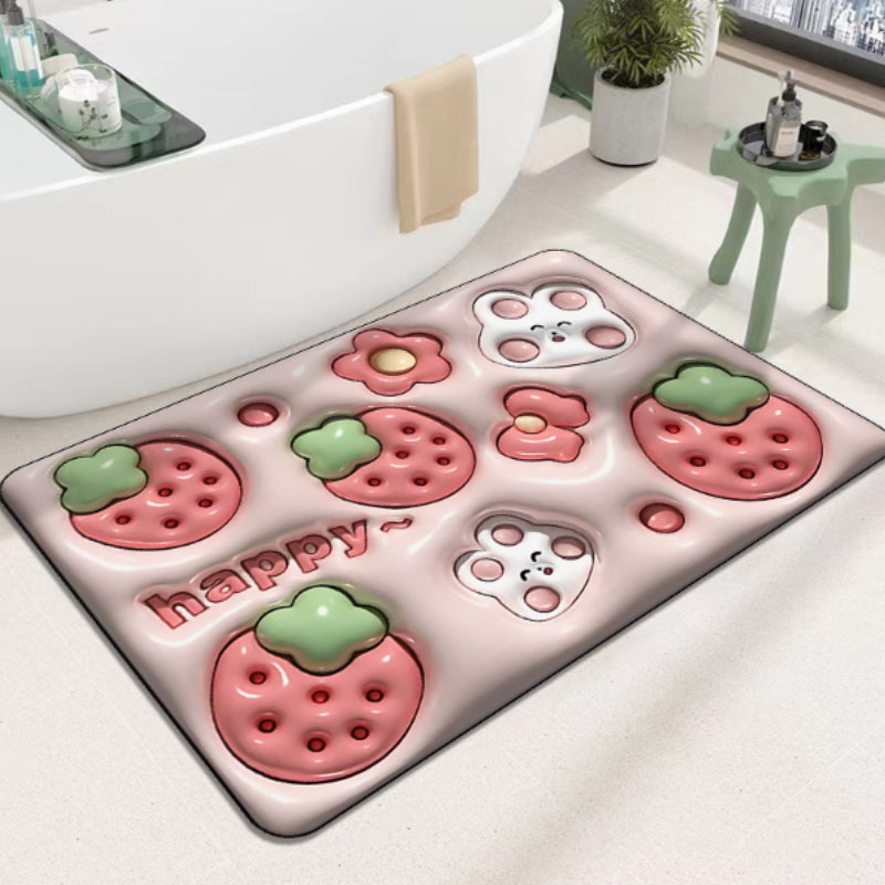 Blød mudderabsorberende 3D blomstret diatomé gulvmåtte