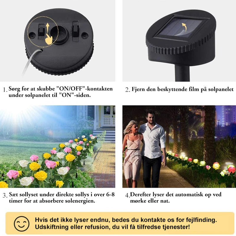 Flower Light vandtæt have landskab lampe