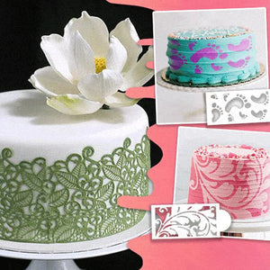 Kagedekorationsstencil (10 STK i 1 SÆT)