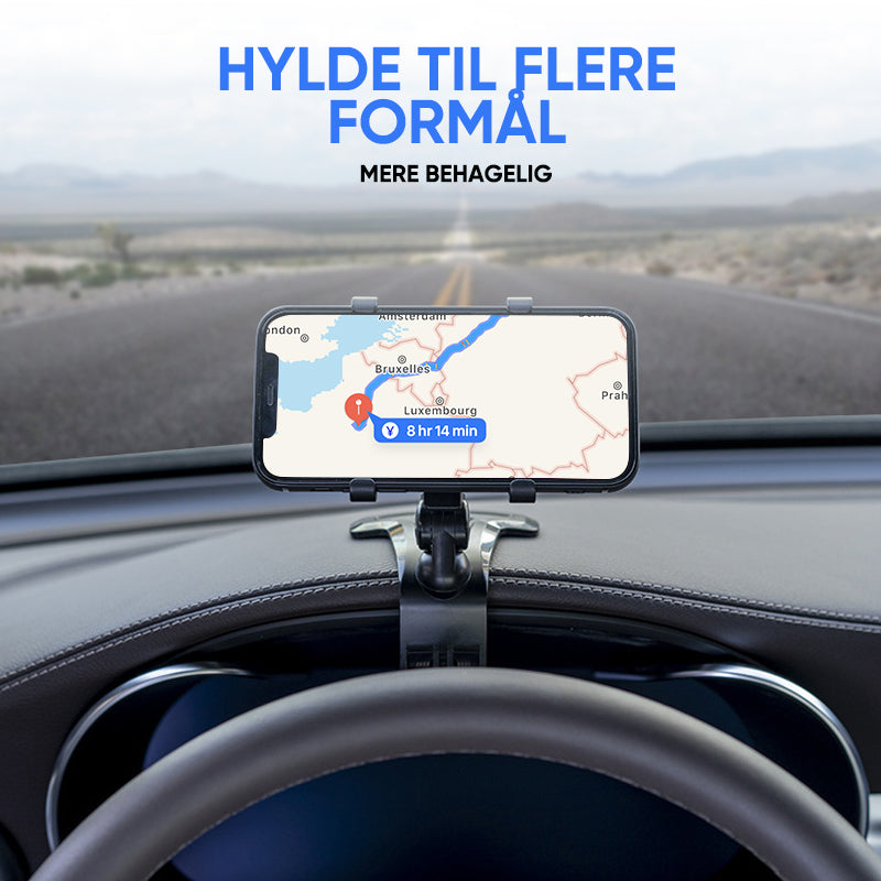 360º instrumentbrætsmonteret telefonholder til bilen