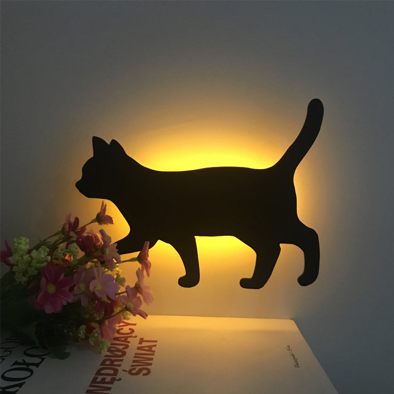 Kattesilhuets Natlampe