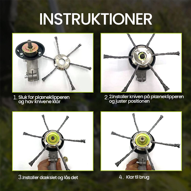 Stålwire trimmerhoved