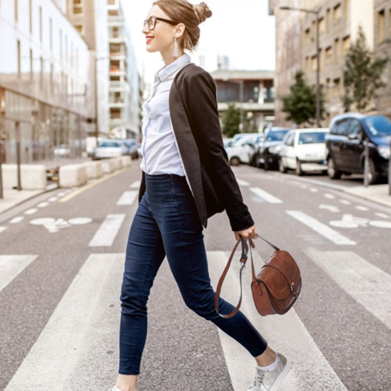 Retro sadelformet crossbody taske