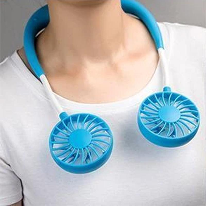 Genopladelige mini-halsventilatorer