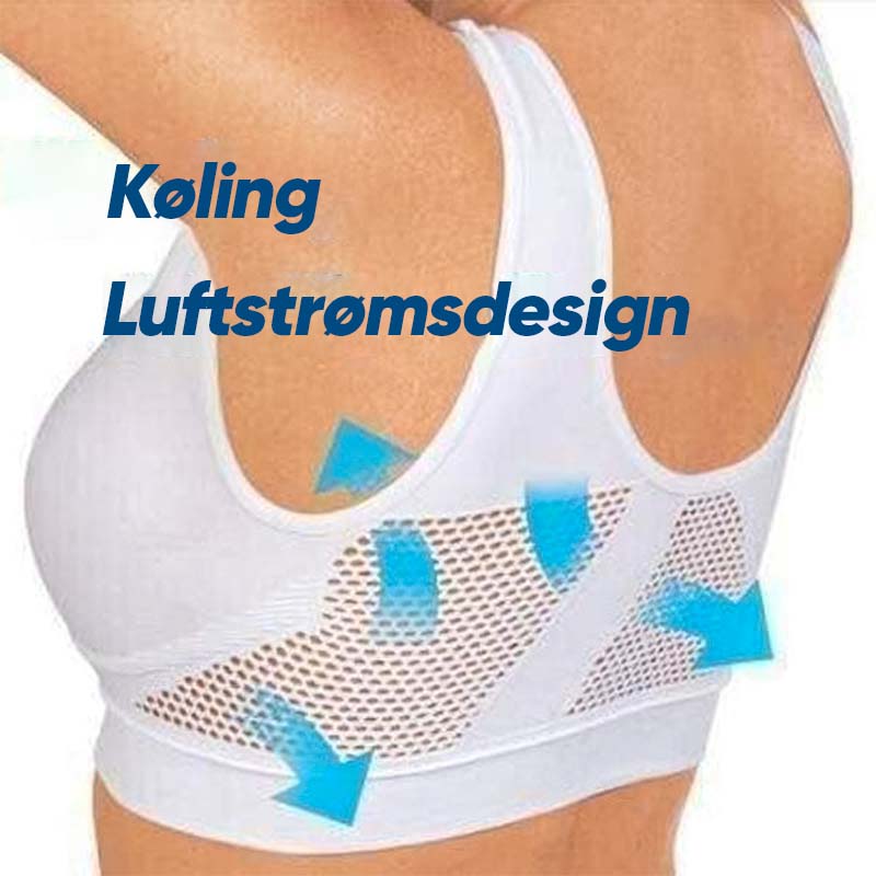 Åndbar sports-bh i mesh