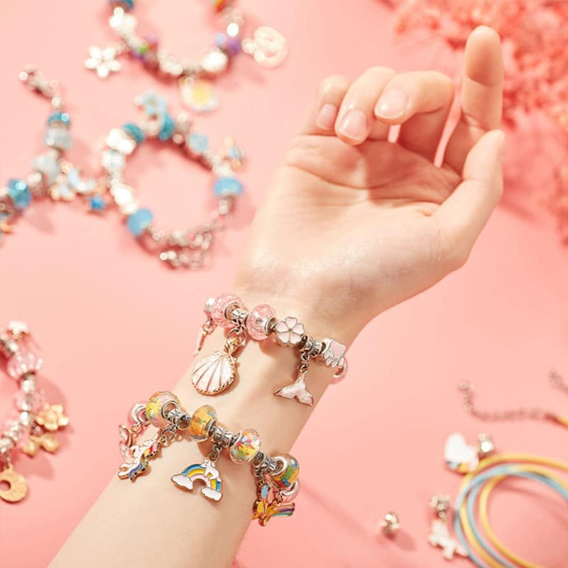 Gør-det-selv håndlavet armbåndsæt med perler til børn