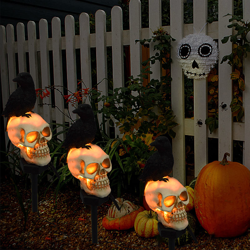 Solcelledrevne Kranie & krage Dekorative Halloweenlys
