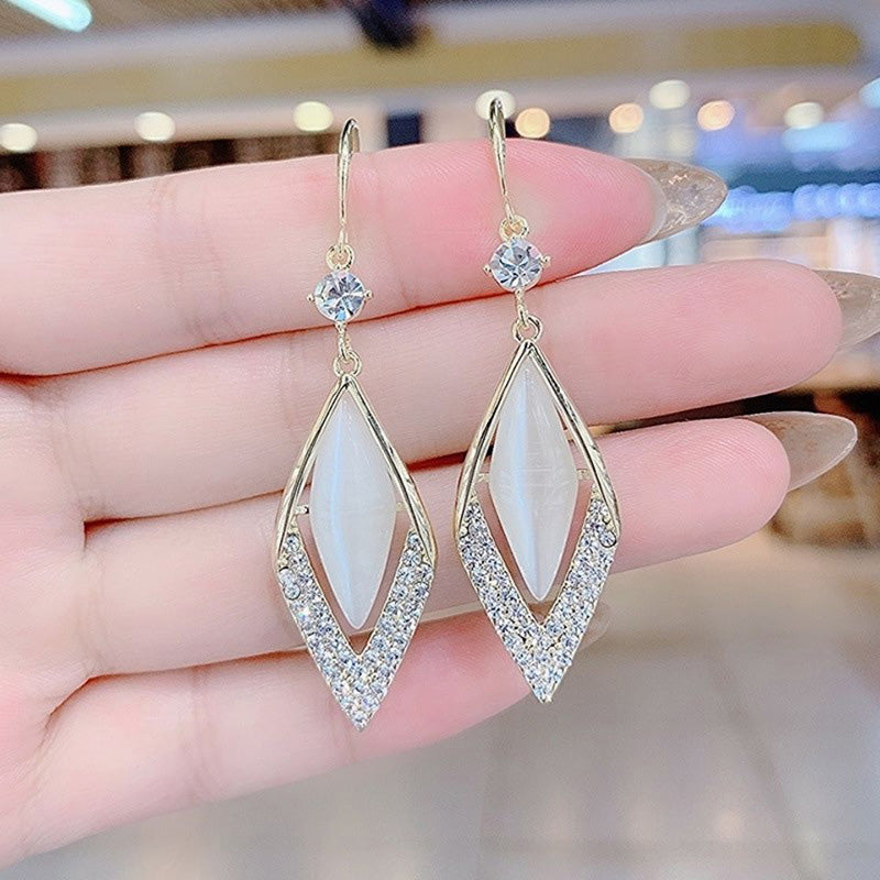 Diamant zirkon mode øreringe