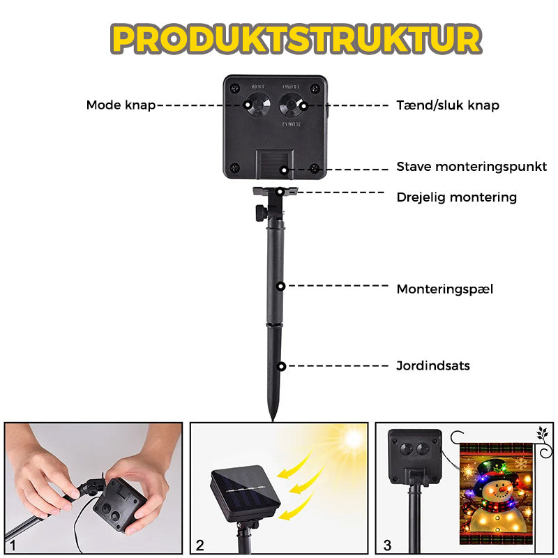 LED Snemand haveflag