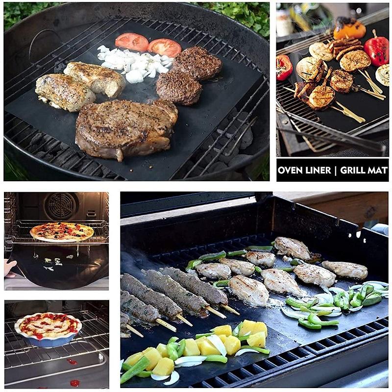 Non-stick BBQ grillmåtter med skærekasse