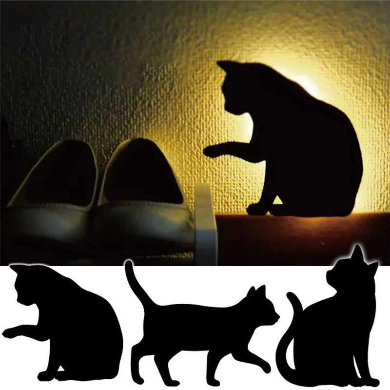 Kattesilhuets Natlampe