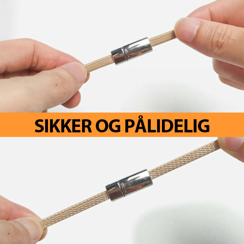 Magnetiske metal snørebåndsspænder