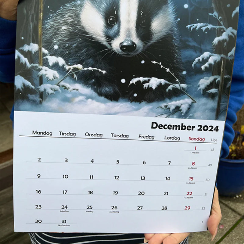 2024 kalender med bedårende dyr