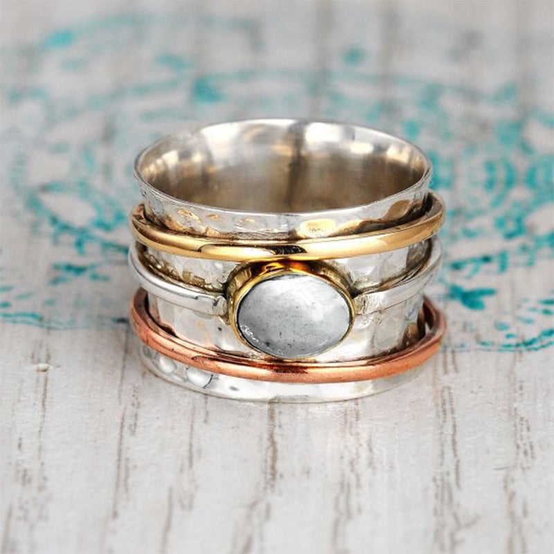 Månesten meditation ring