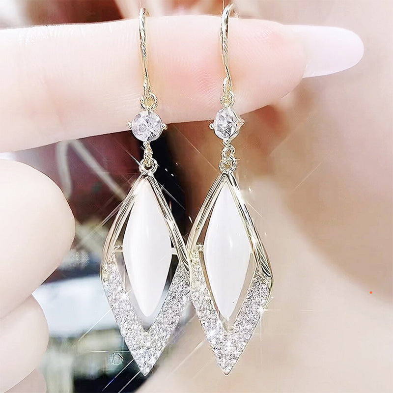 Diamant zirkon mode øreringe