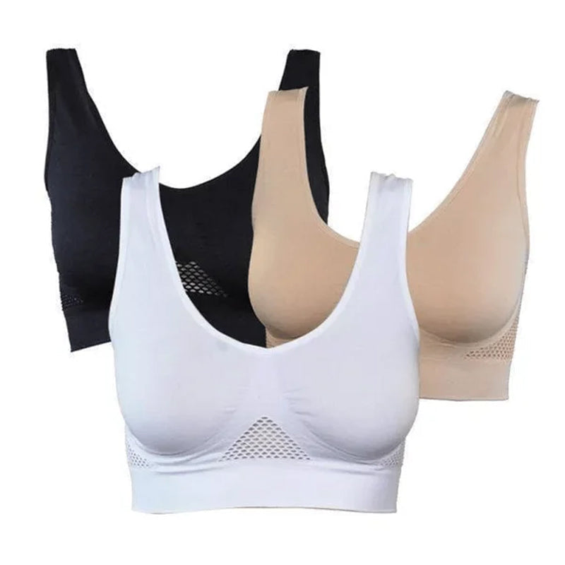 Åndbar sports-bh i mesh