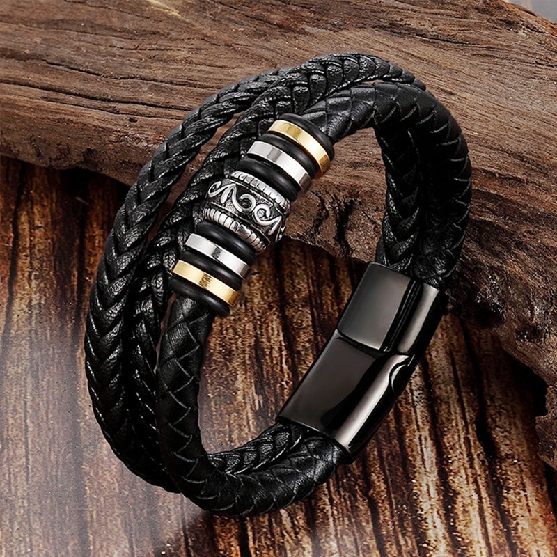 Dobbelt  Række armbånd til søn barnebarn og kæreste