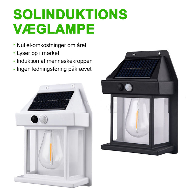 Solcelledreven væglampe i tungsten