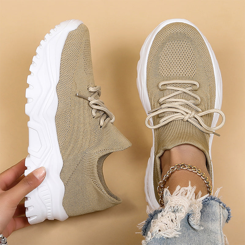 Breathable Flyknit Slip-On Sneakers