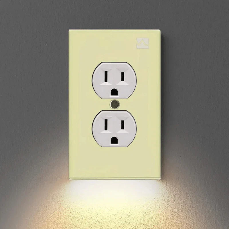 Hirundo Outlet vægplade med LED-natlys