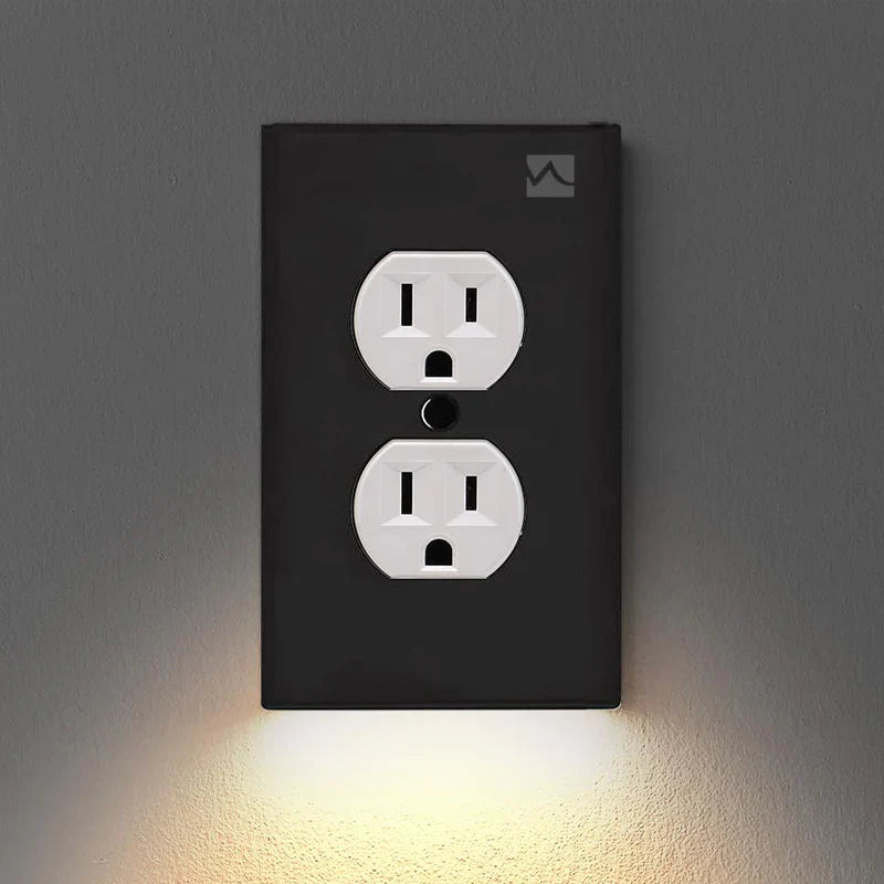 Hirundo Outlet vægplade med LED-natlys