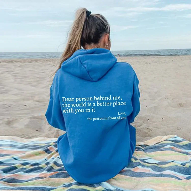 'Dear Person Behind Me' hættetrøje