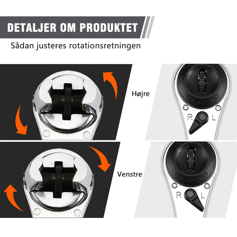 Justerbar skraldenøgle