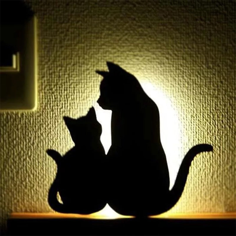 Kattesilhuets Natlampe
