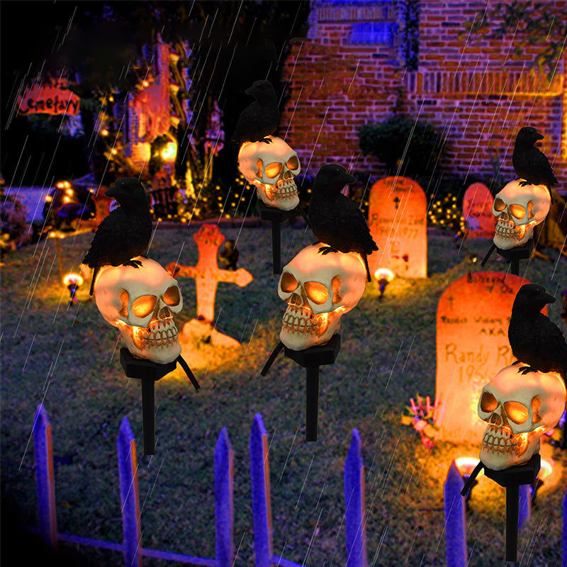 Solcelledrevne Kranie & krage Dekorative Halloweenlys