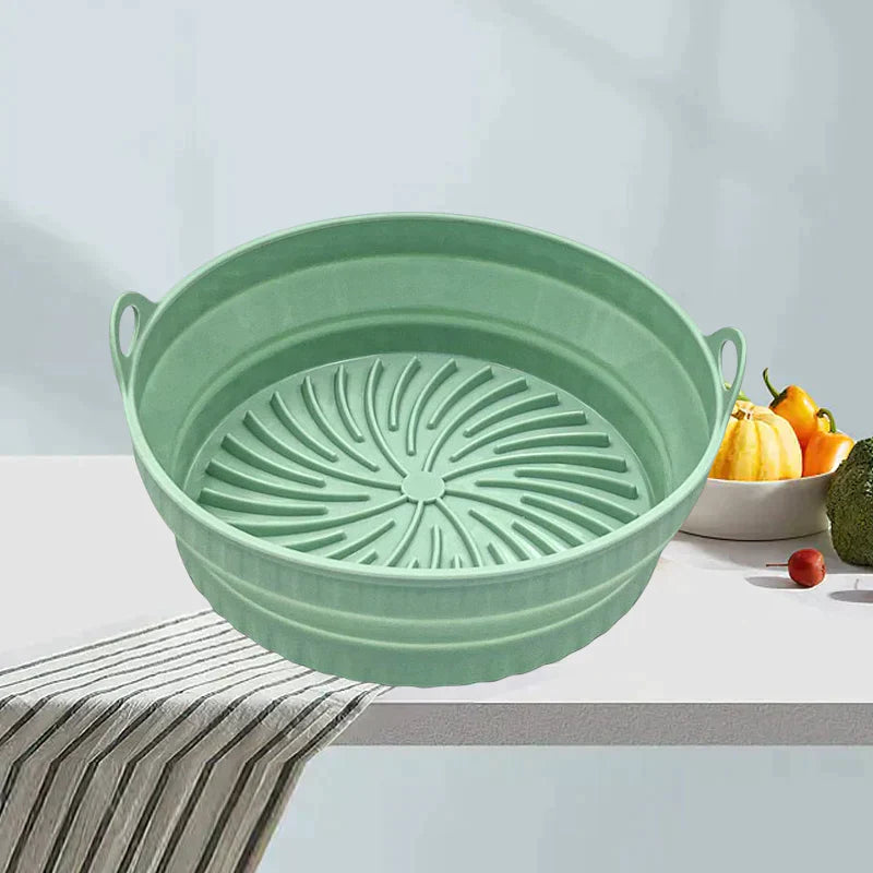 Sammenklappelig silikonegrillpande